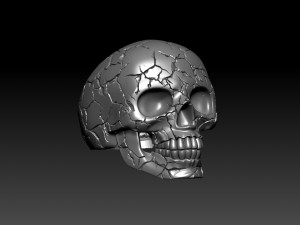 skull ring crack 3D Принт Модель