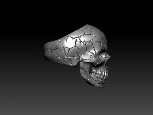 skull ring crack 3D Принт Модель