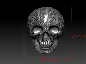 ring skull 3Dプリントモデル