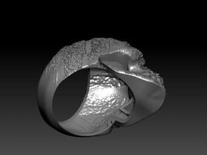 ring skull 3Dプリントモデル