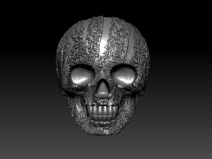 ring skull 3Dプリントモデル