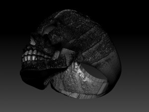 ring skull 3Dプリントモデル