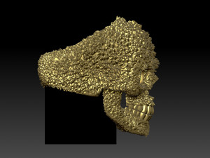 skull ring Modello di stampa 3D