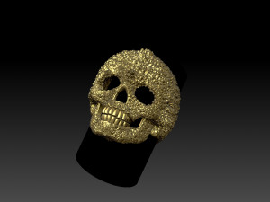 skull ring Modello di stampa 3D