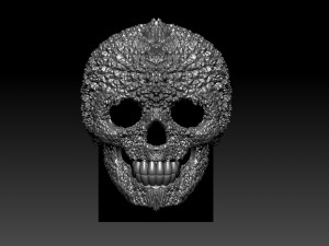 skull ring Modello di stampa 3D