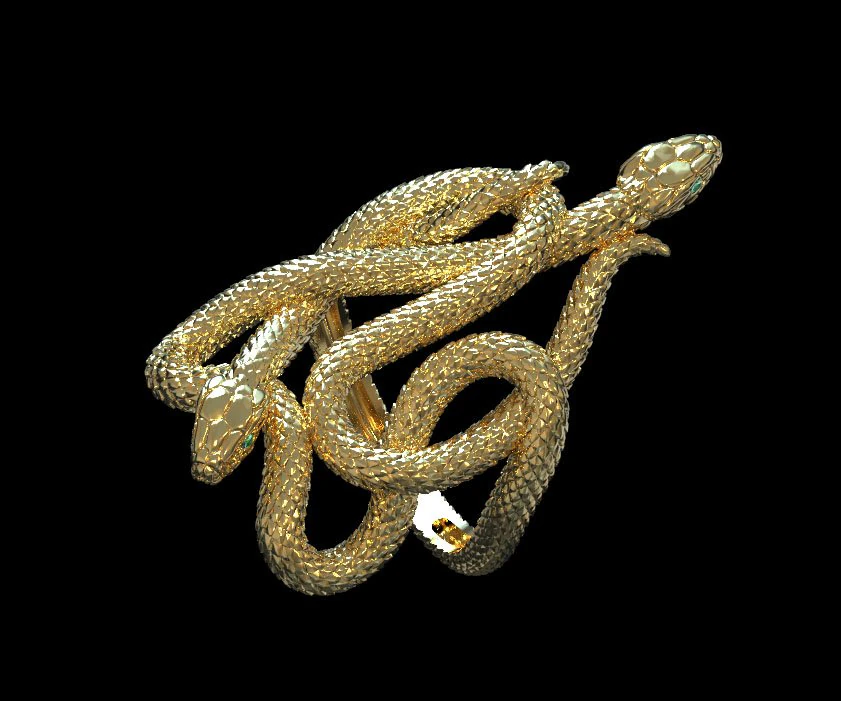 ring snake 3D Print Model .c4d .max .obj .3ds .fbx .stl .blend
