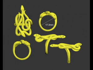 ring snake 3D Print Model