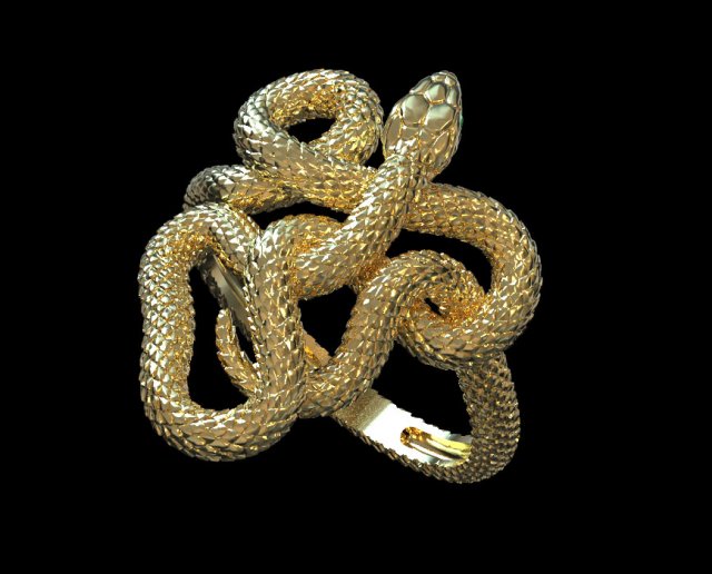snake ring Model Cetak 3D .c4d .max .obj .3ds .fbx .stl .blend 
