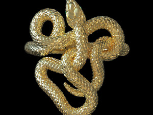 snake ring Model Cetak 3D