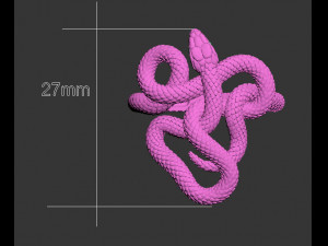 snake ring Model Cetak 3D