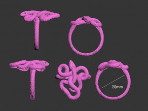 snake ring Model Cetak 3D