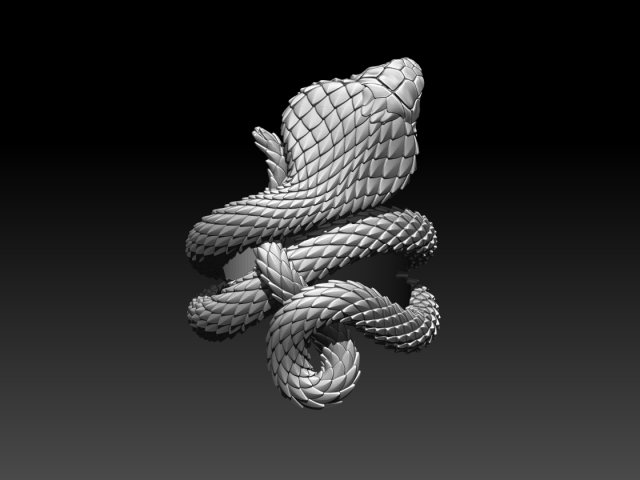 ring cobra 3D Print Model .c4d .max .obj .3ds .fbx .stl .blend 