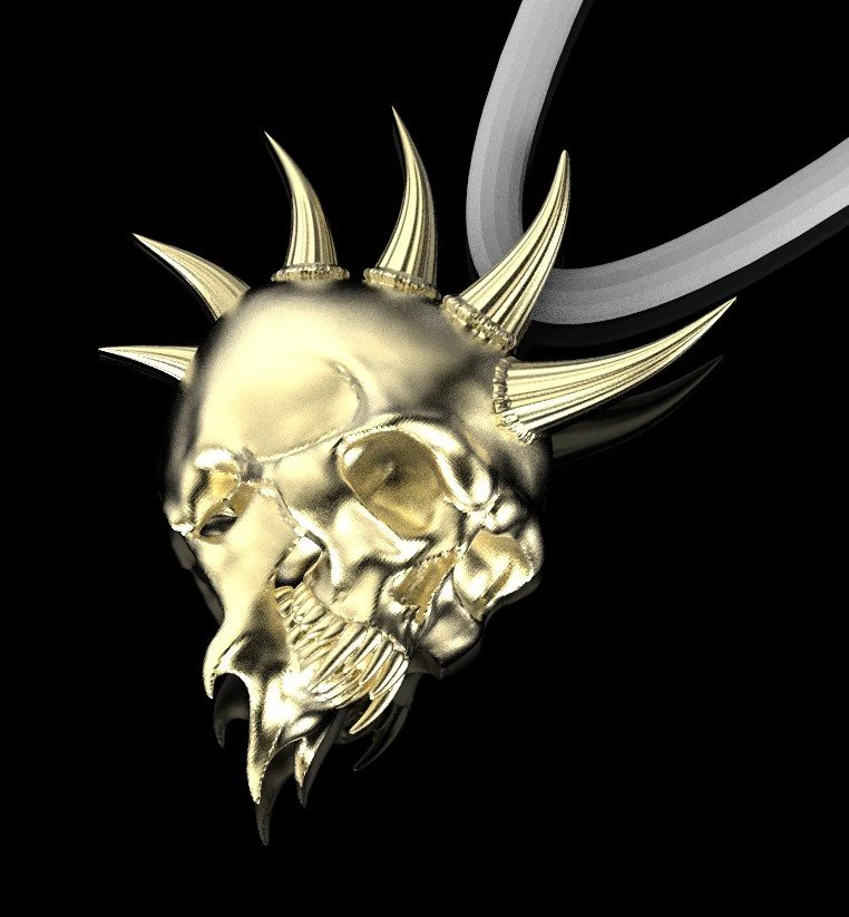 skull ring 3D Print Model .c4d .max .obj .3ds .fbx .stl .blend 