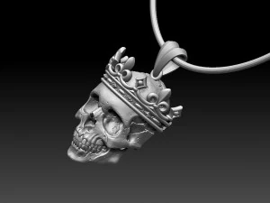 pendentif t&ecirc;te de mort Modèles 3D en vedette