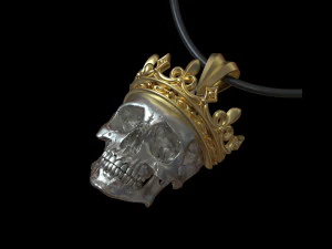 pendentif t&ecirc;te de mort Modèles 3D en vedette