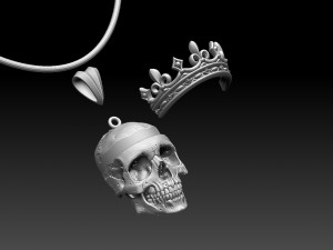 skull pendant 3Dプリントモデル