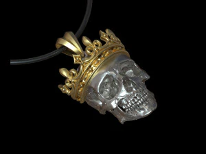 pendentif t&ecirc;te de mort Modèles 3D en vedette