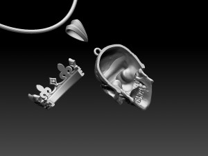 skull pendant 3Dプリントモデル
