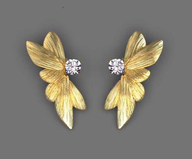 earrings 3D-printmodel .c4d .max .obj .3ds .fbx .stl .blend 