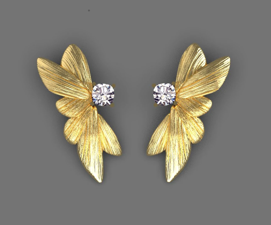Earrings 3D Print Model .c4d .max .obj .3ds .fbx .stl .blend