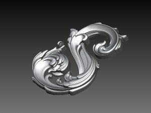letter s ornament 3D-printmodel