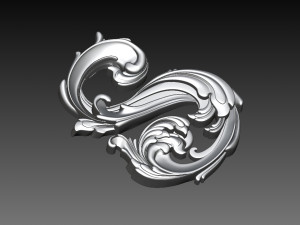 letter s ornament 3D-printmodel