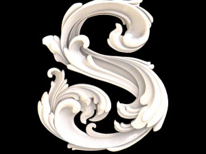 letter s ornament 3D Print Model