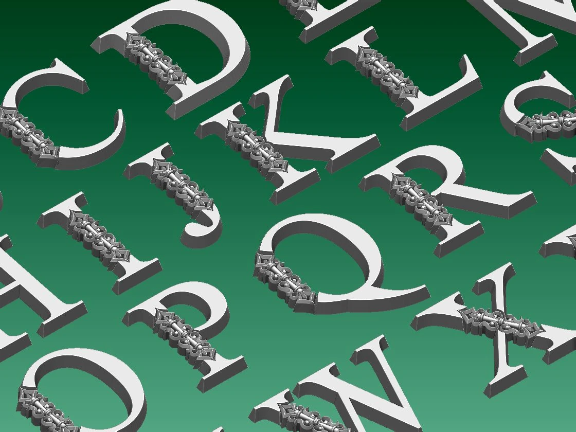Letters 3D Print Model .c4d .max .obj .3ds .fbx .stl .blend 