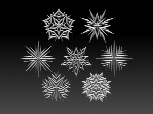 3D Snowflakes by Black Glovz, Download free STL model