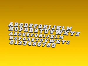 fonts number 3D Print Model