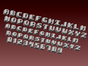 fonts number 3D Print Model