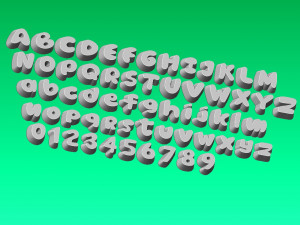 fonts number 3D Print Model
