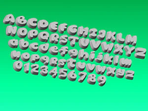 fonts number 3D Print Model