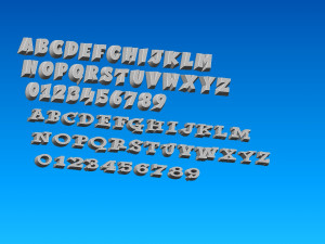 fonts number 3D Print Model