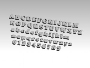 fonts number 3D Print Model