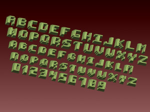 fonts number 3D Print Model