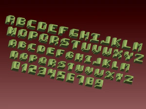 fonts number 3D Print Model
