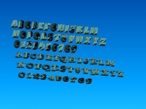 fonts number 3D Print Model