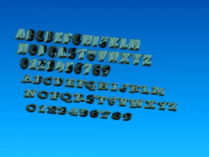 fonts number 3D Print Model