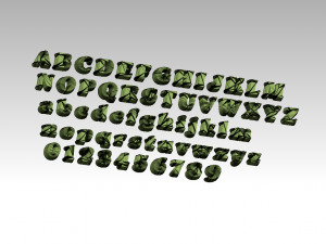 fonts number 3D Print Model