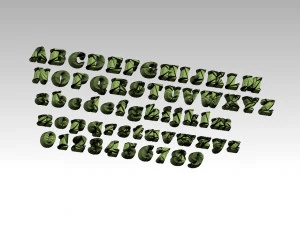fonts number 3D Print Model