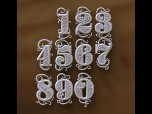 numbers 3D Print Model