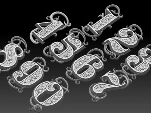 numbers 3D Print Model