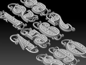 numbers 3D 打印模型