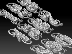 numbers 3D Print Model