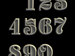 numbers Modelo de impresión 3D
