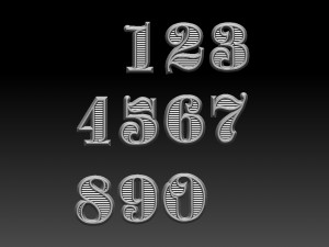 numbers Modello di stampa 3D