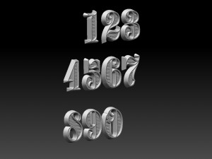 numbers Modello di stampa 3D