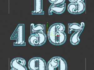 numbers Modello di stampa 3D