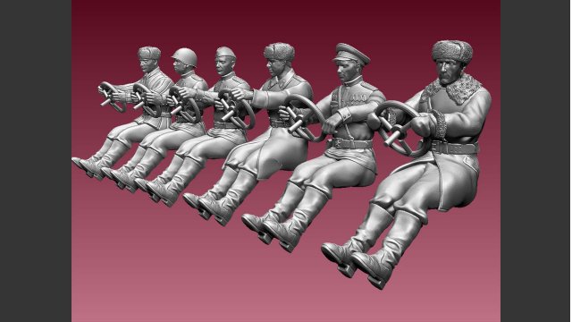 Chauffeur ussr ww2 3Dプリントモデル .c4d .max .obj .3ds .fbx .stl .blend 